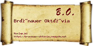 Brünauer Oktávia névjegykártya